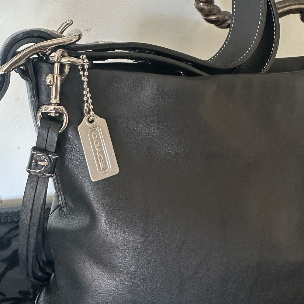 Coach Black Leather Shoulder Bag